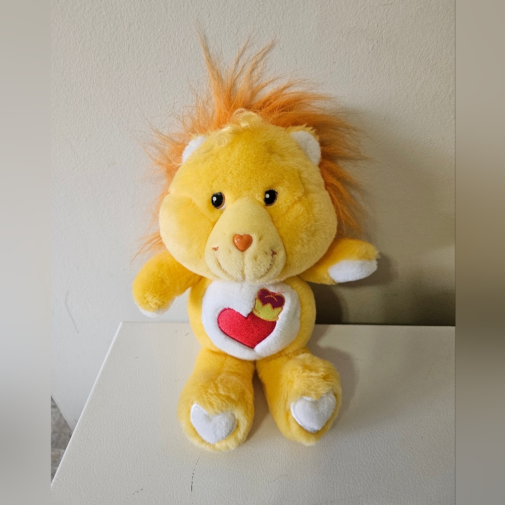 2004 Care Bear Cousins Orange Brave Heart Lion Plush 13in